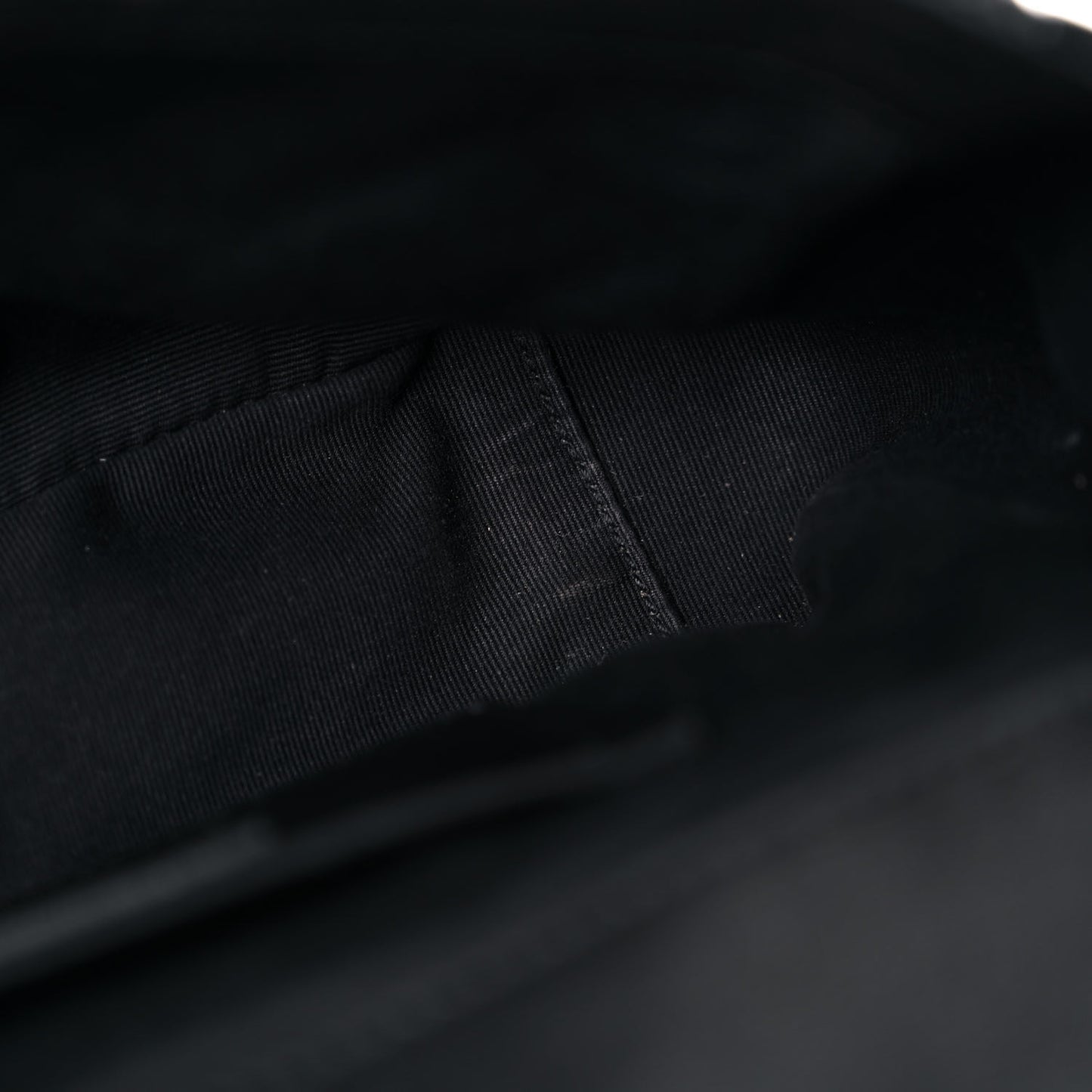 Sheepskin Tri-Quilt Monogram Medium College Bag Black