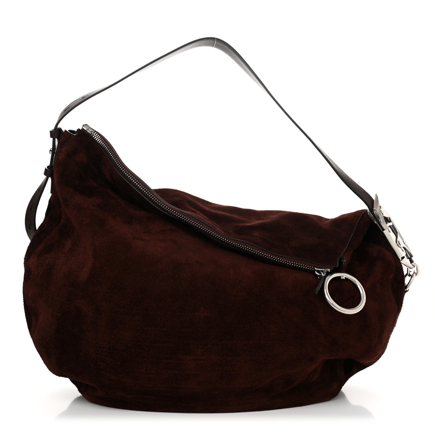 Burberry Suede Large Knight Bag Cocoa 1 of 10