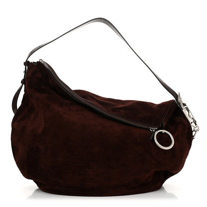 Burberry Suede Large Knight Bag Cocoa 1 of 10