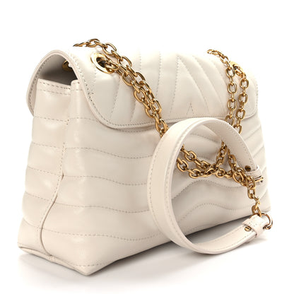 Louis Vuitton Calfskin LV New Wave Chain Bag GM Ivory 3 of 8