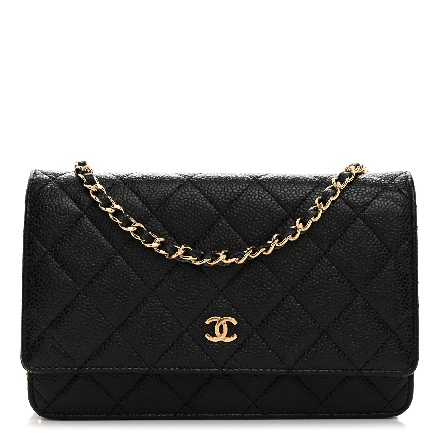 Chanel Caviar Quilted Wallet on Chain WOC Black 1 of 10