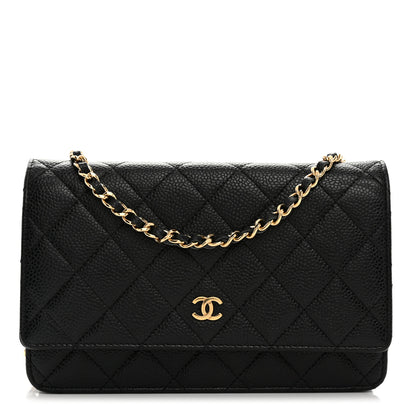 Chanel Caviar Quilted Wallet on Chain WOC Black 1 of 10