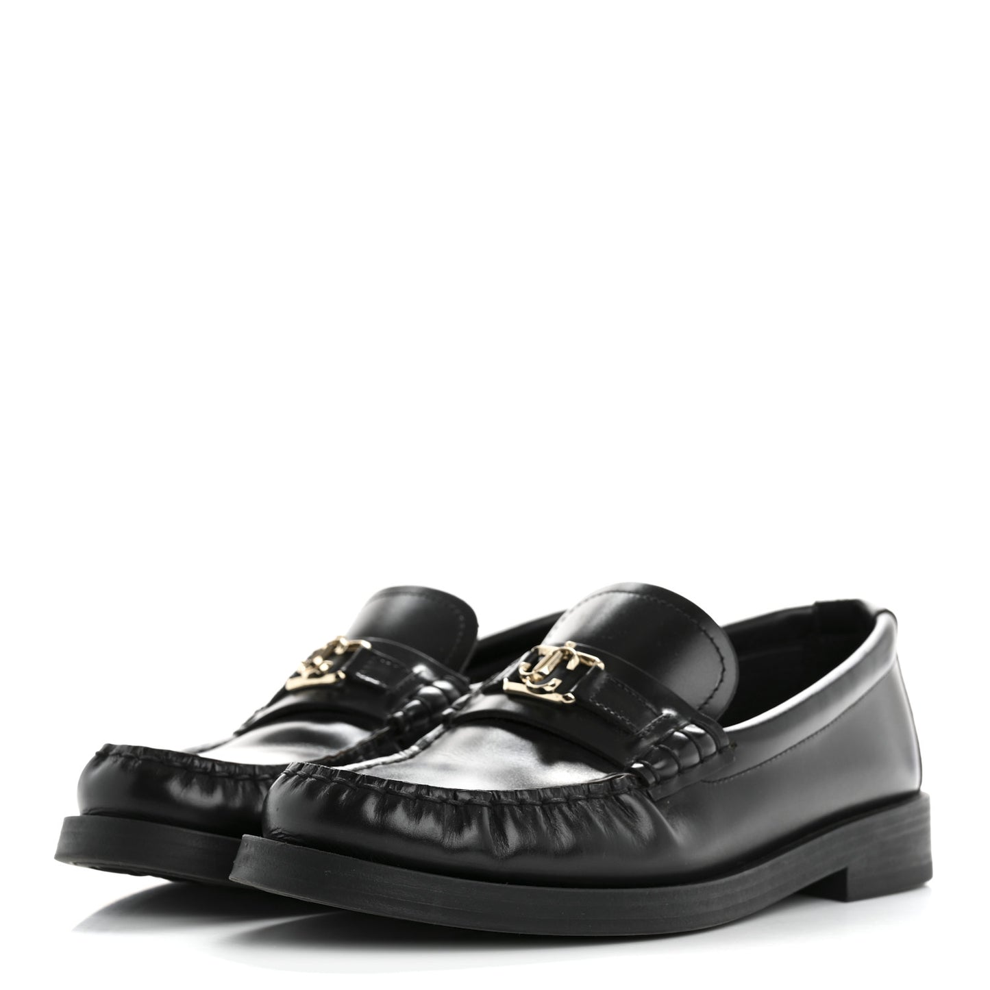 Box Calfskin Addie Loafers 36.5 Black