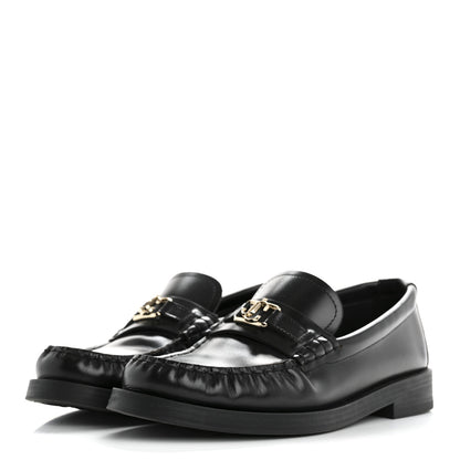 Jimmy Choo Box Calfskin Addie Loafers 36.5 Black 4 of 11