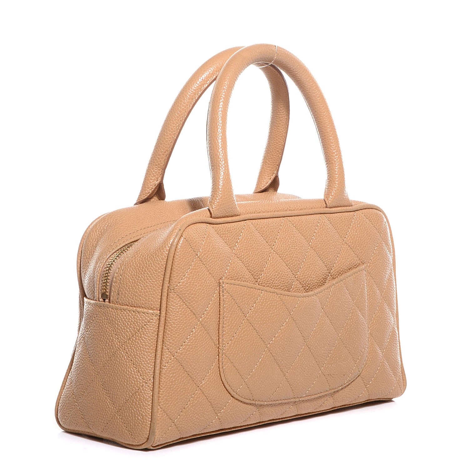 Chanel Caviar Quilted Small Bowler Beige 2 of 7
