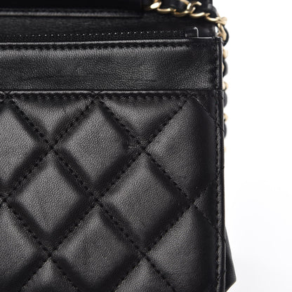 Chanel Lambskin Quilted Wallet On Chain WOC Black 10 of 10