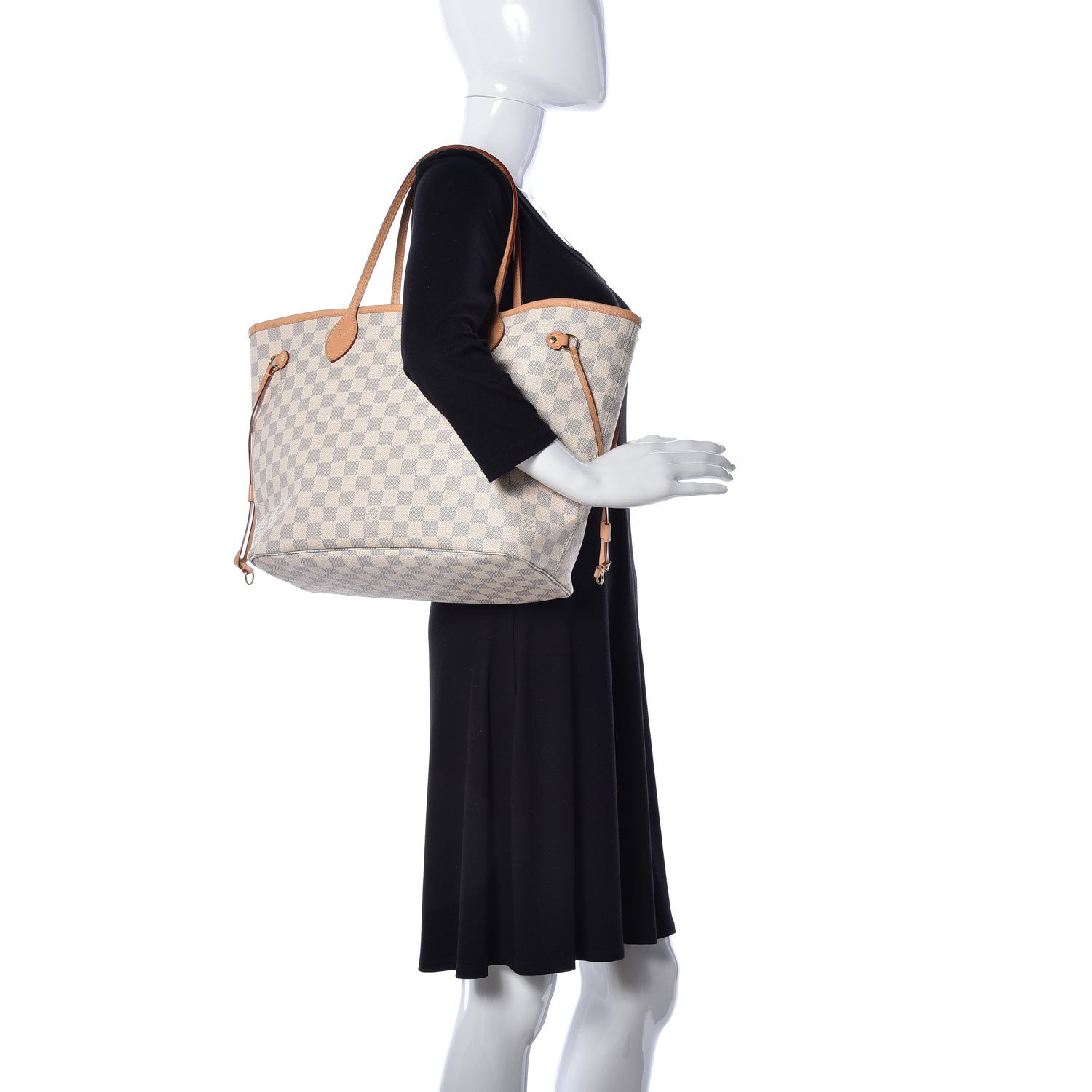 Louis Vuitton Damier Azur Neo Neverfull MM Rose Ballerine 3 of 20