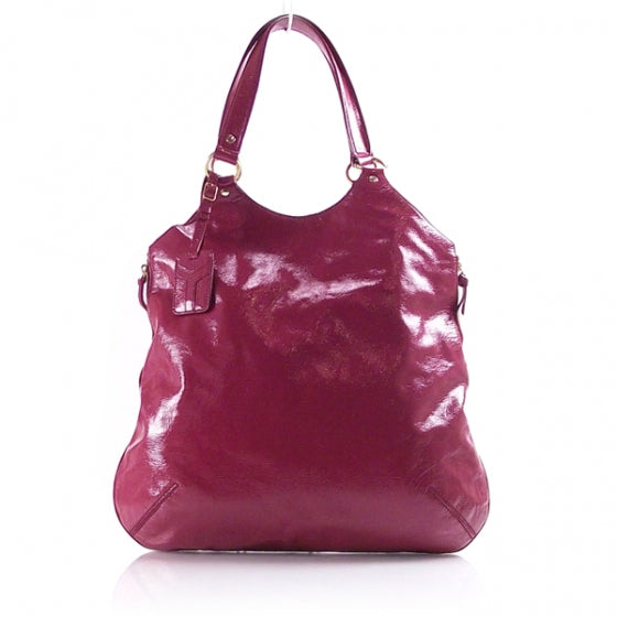 Saint Laurent Patent Tribute Tote Red 1 of 14