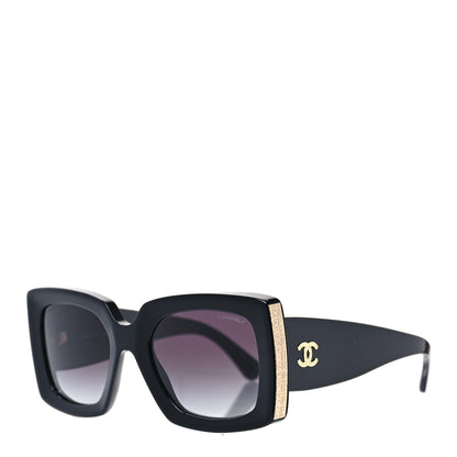 Chanel Acetate Rectangle Sunglasses 5435 Black 1 of 6