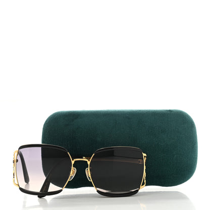 Gucci Metal Square Frame GG0593SK Sunglasses Gold Black 8 of 8