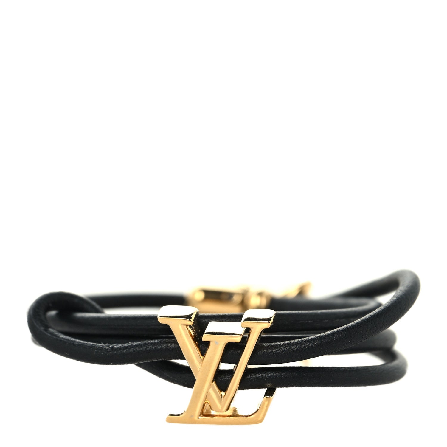 Louis Vuitton Calfskin LV Bloom Bracelet Black 1 of 5