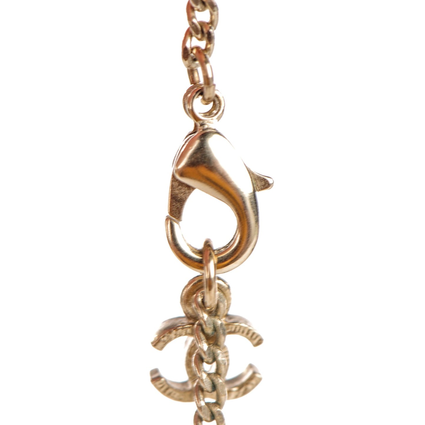Resin CC Pendant Necklace Gold