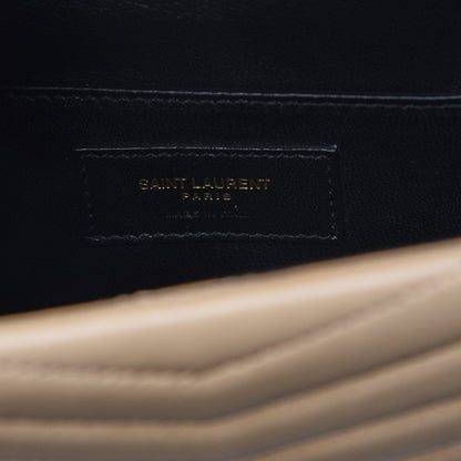 Saint Laurent Lambskin Matelasse Chevron Monogram Small Sulpice Bag Sable Beige 6 of 7