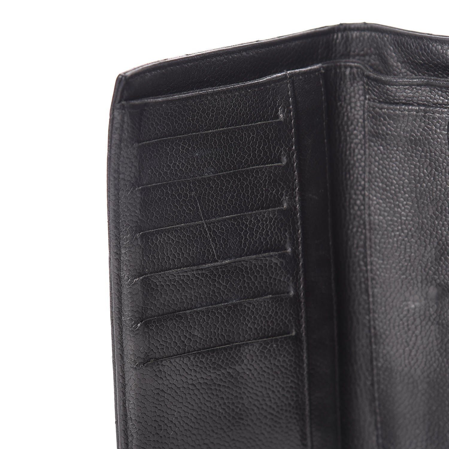 Chanel Caviar Quilted Large Gusset Flap Wallet Black 10 of 11