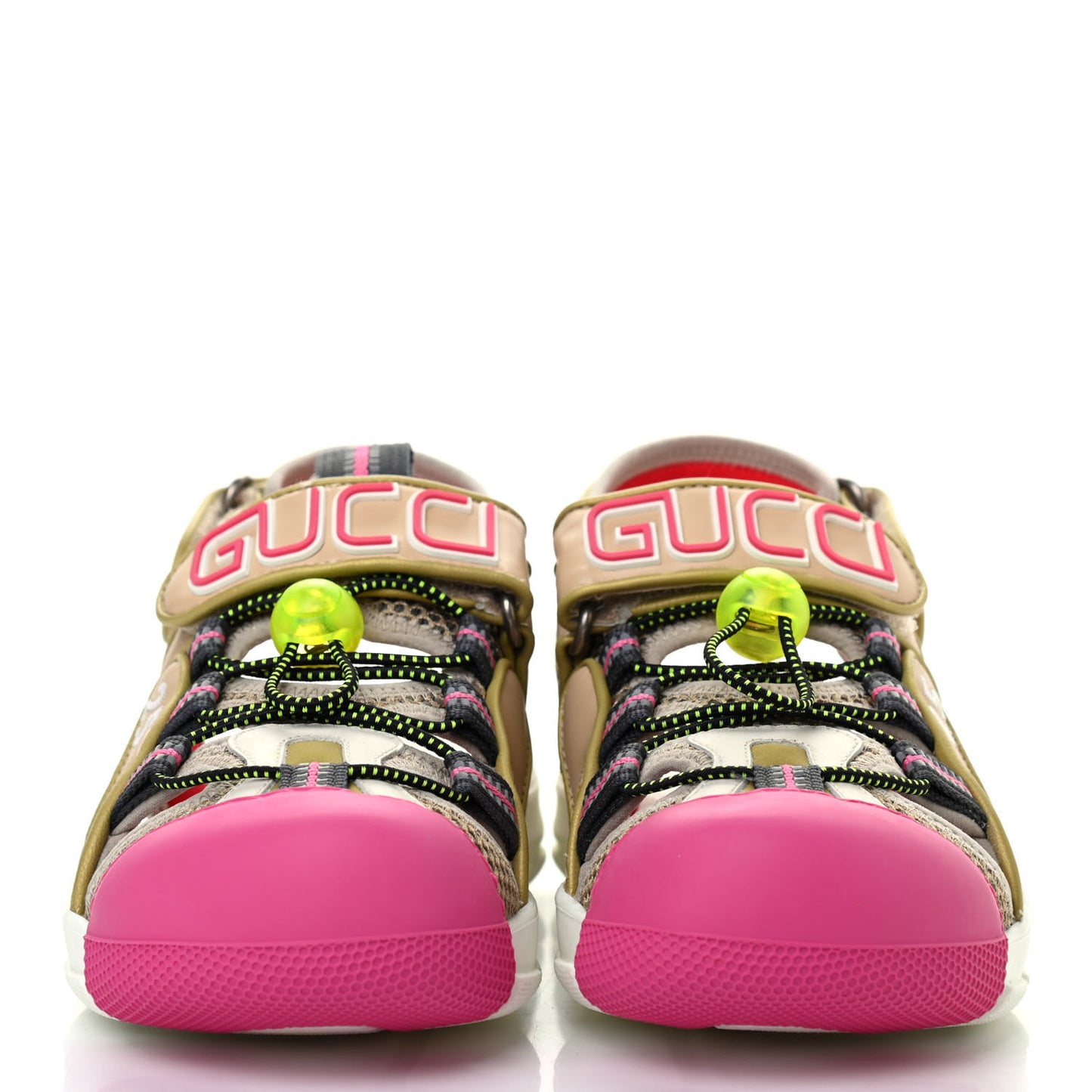 Mesh Fabric Tinsel Sport Sandals 35.5 Loess Sand Box Pink