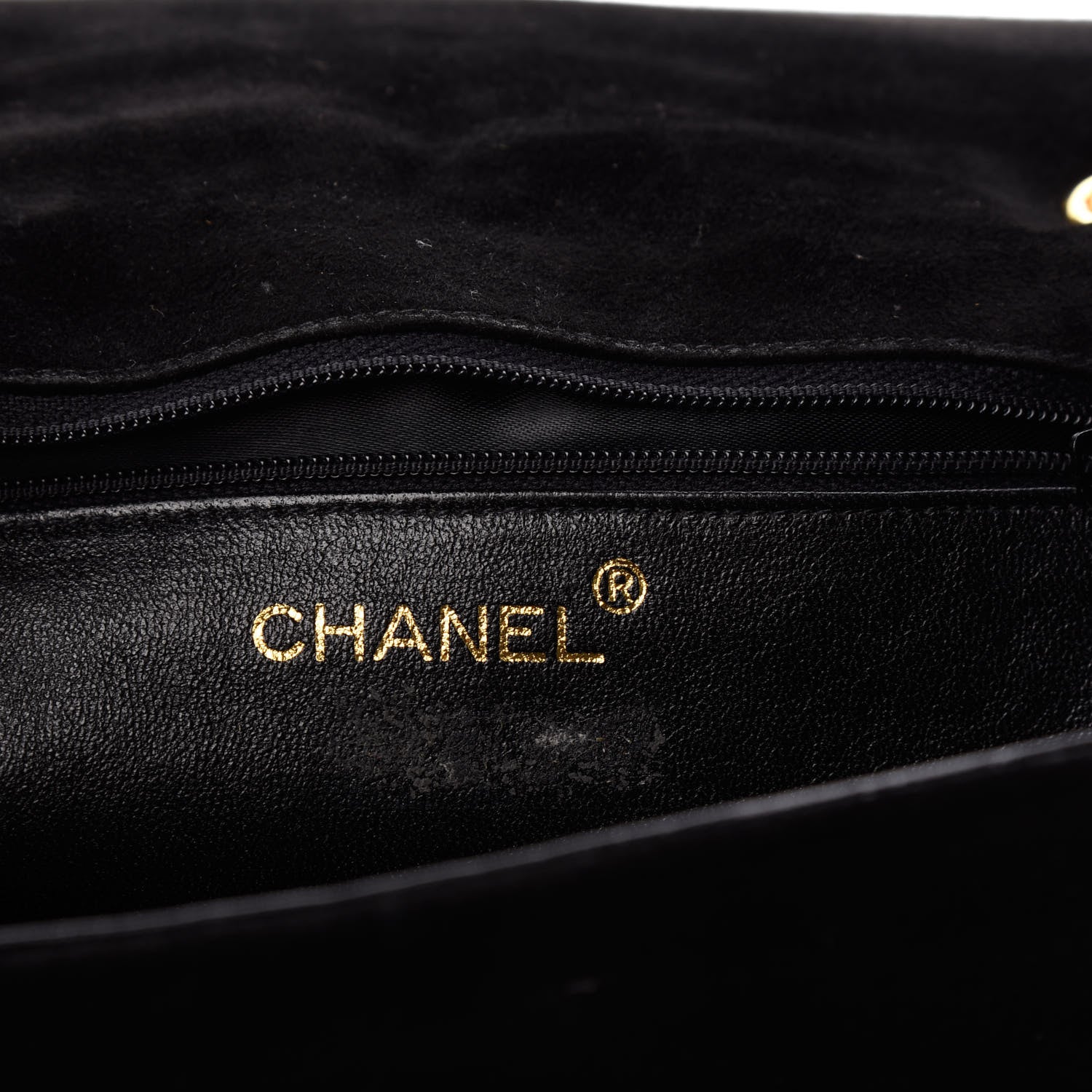 Chanel Suede Quilted CC Small Single Flap Black 6 of 8
