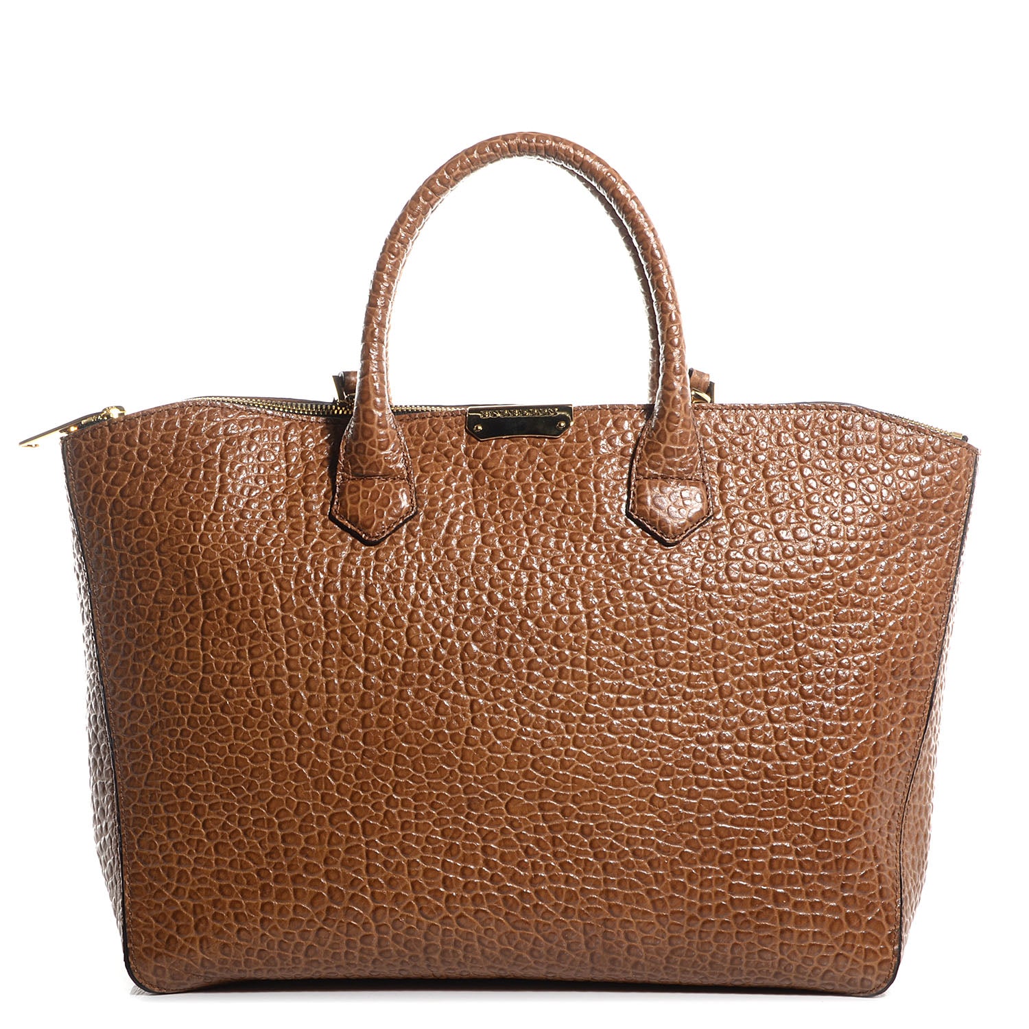 Burberry Signature Grain Vintage Finish Medium Tote Camel 1 of 12