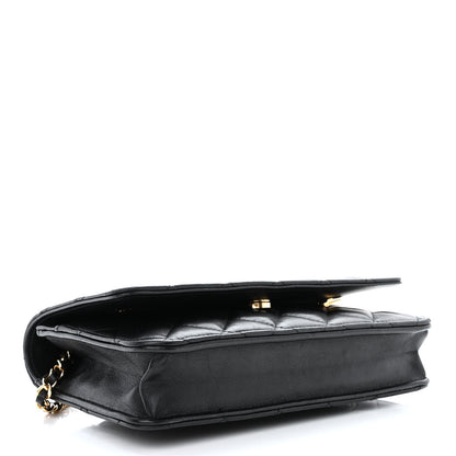 Chanel Lambskin Quilted Wallet On Chain WOC Black 4 of 12