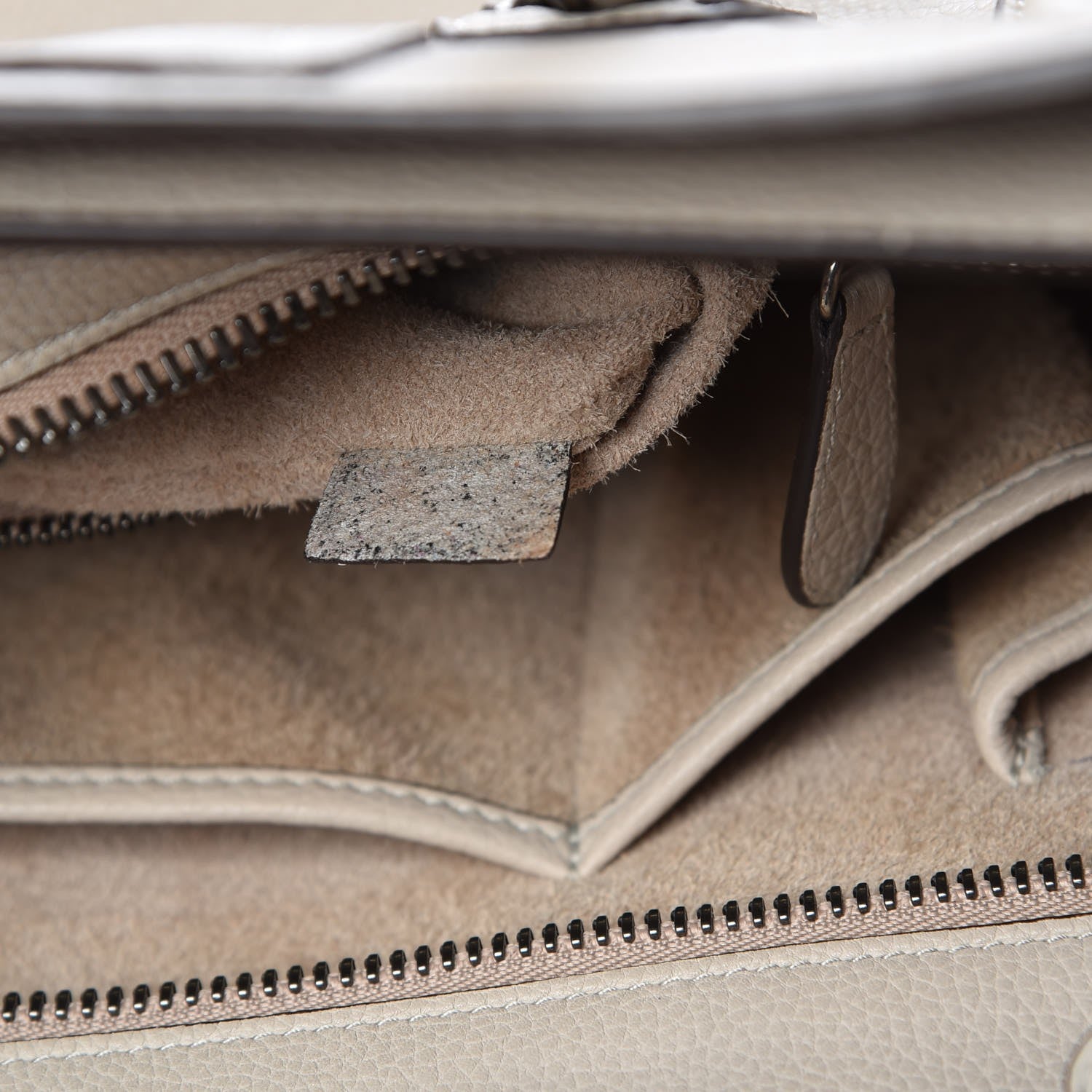 Celine Drummed Calfskin Micro Luggage Dune 12 of 14