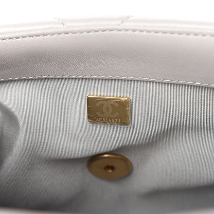 Chanel Lambskin Quilted Medium Chanel 19 Flap Grey 9 of 10