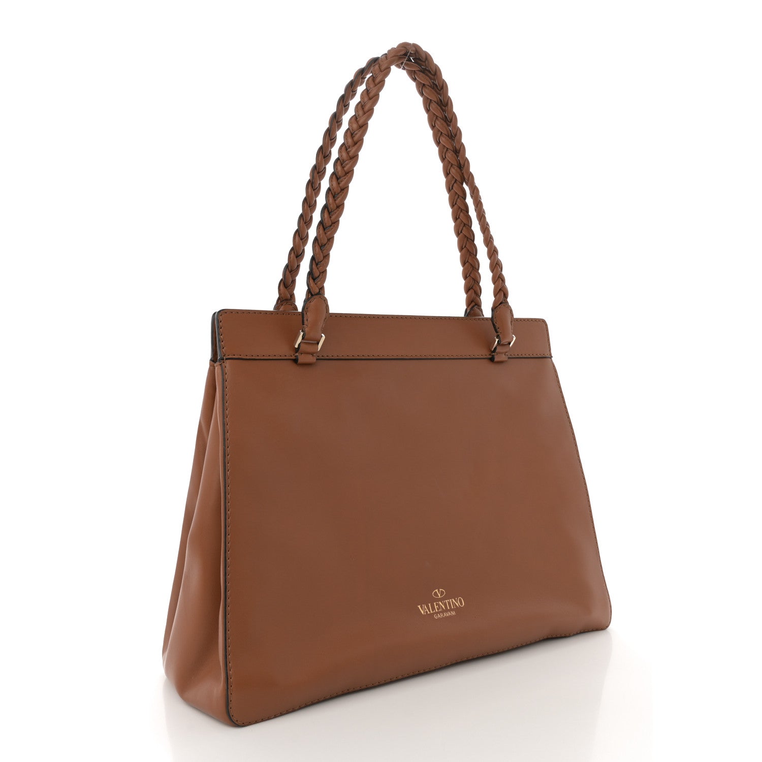 Valentino Garavani Vitello Lace Demetra Satchel Cognac 3 of 10