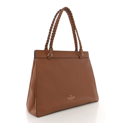 Valentino Garavani Vitello Lace Demetra Satchel Cognac 3 of 10