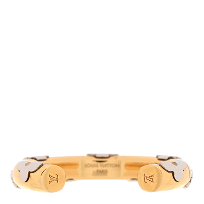 Louis Vuitton Brass Monogram Flower Cuff S Gold 3 of 5