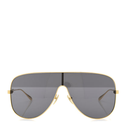 Gucci Metal Mask Sunglasses GG1436S Grey Gold 2 of 8