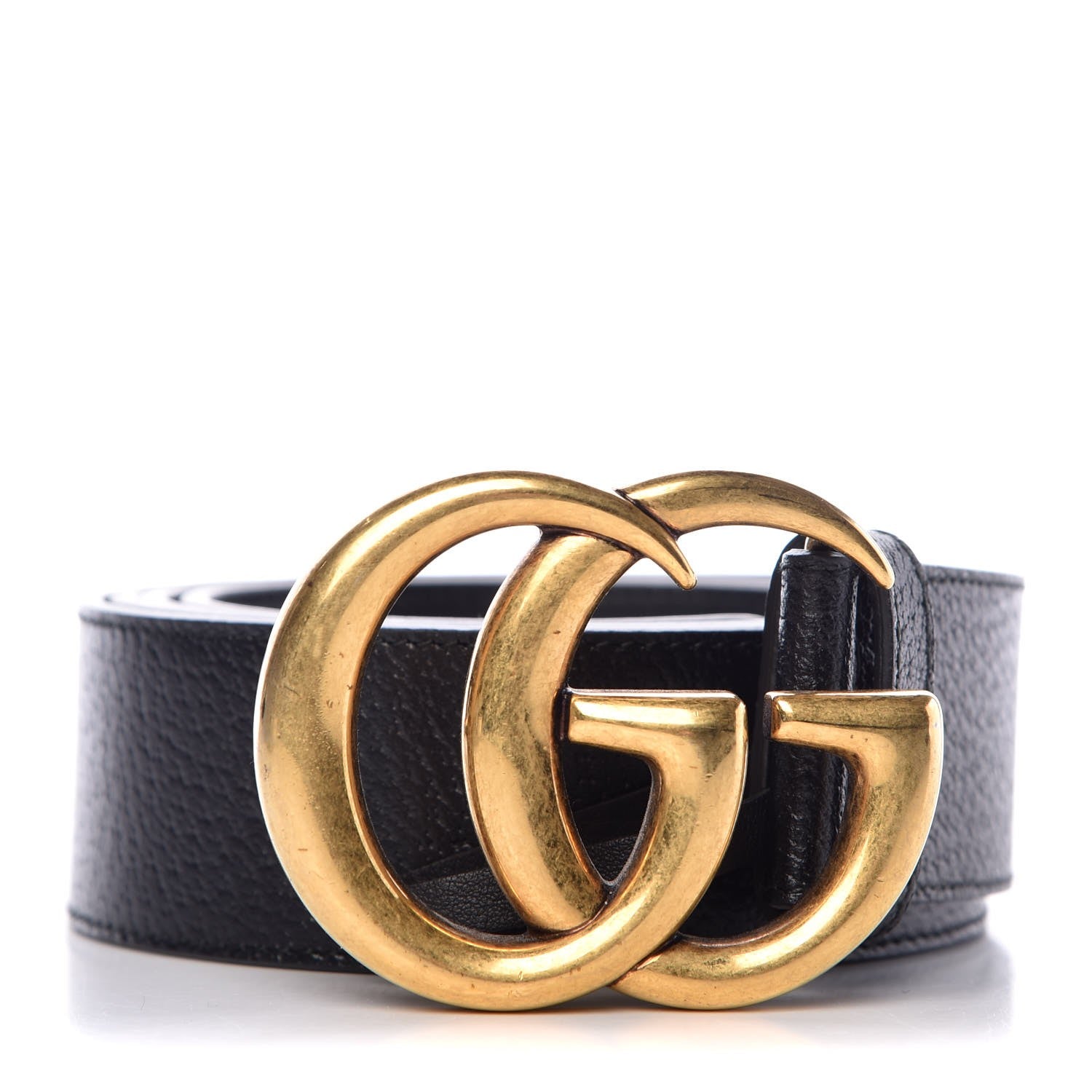 Gucci Textured Dollar Calfskin Double G 40mm Belt 120 48 Black 1 of 7