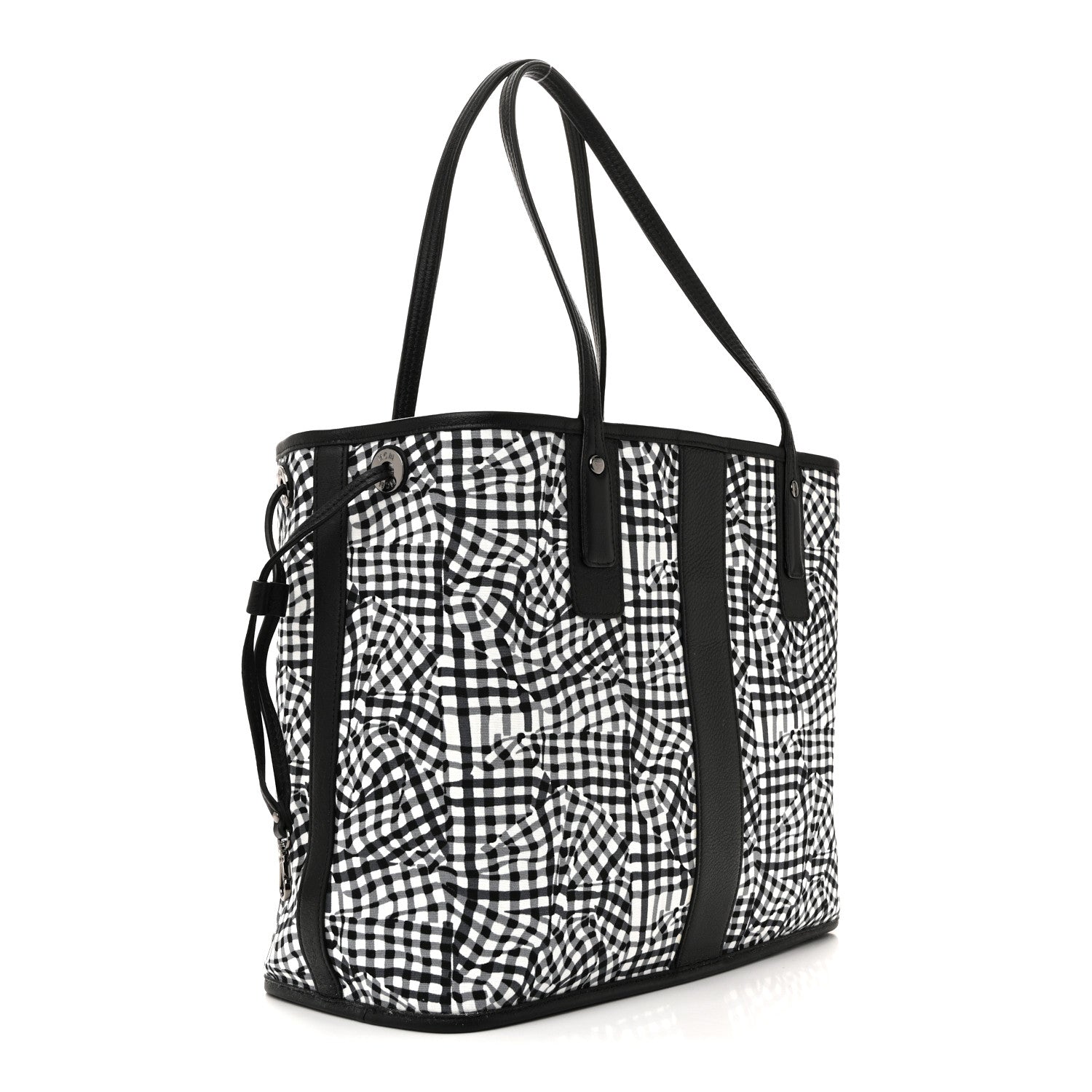 MCM Visetos Medium Liz Reversible Shopper Tote Black 1783641 