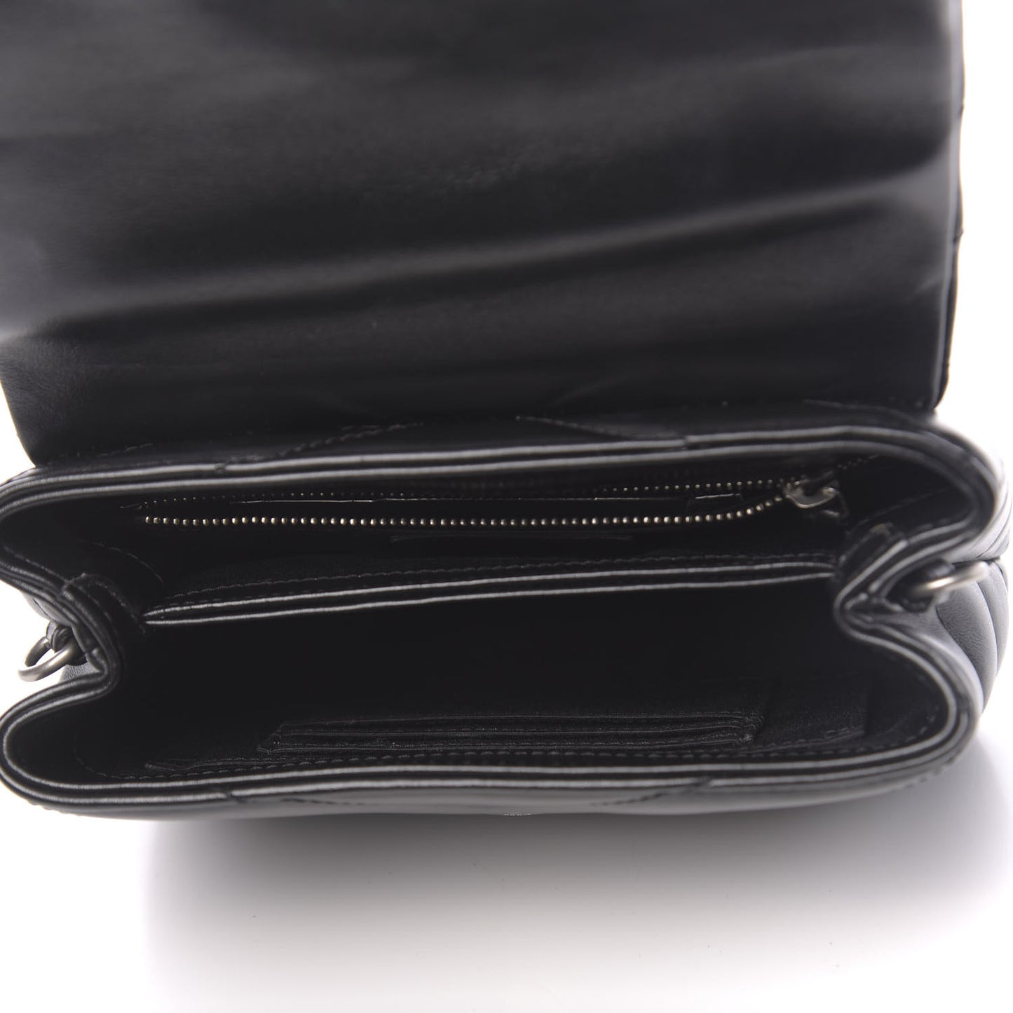 Calfskin Y Quilted Monogram Toy Loulou Crossbody Bag Black