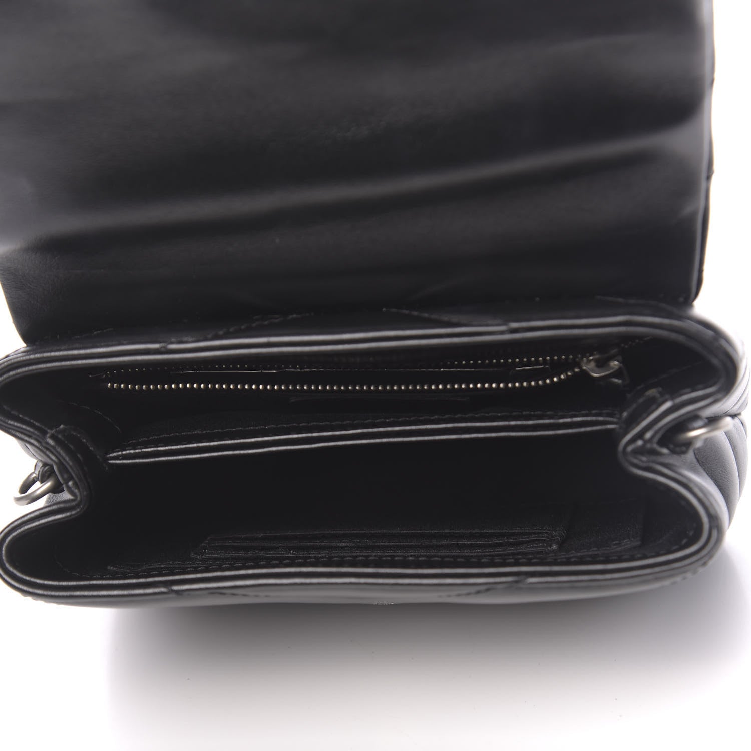 Saint Laurent Calfskin Y Quilted Monogram Toy Loulou Crossbody Bag Black 5 of 11