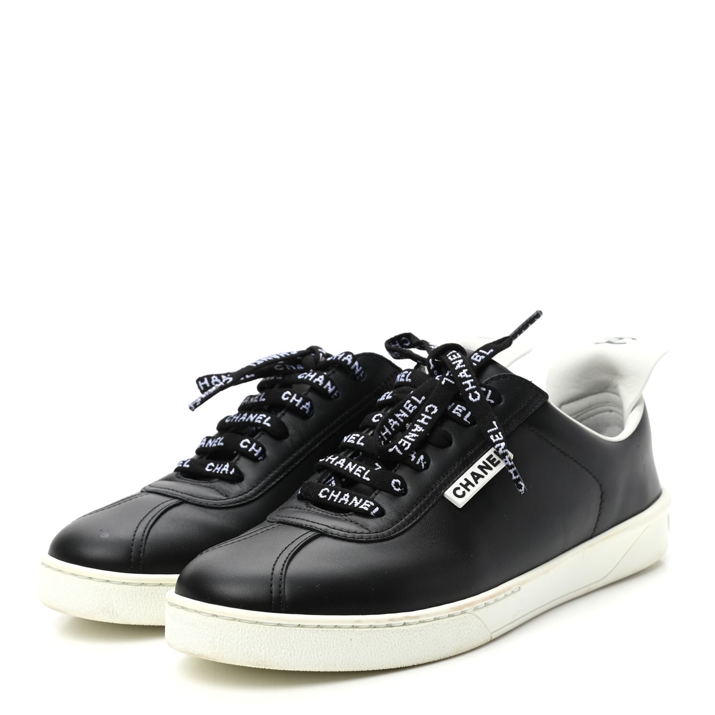 Calfskin CC Womens Sneakers 37 Black