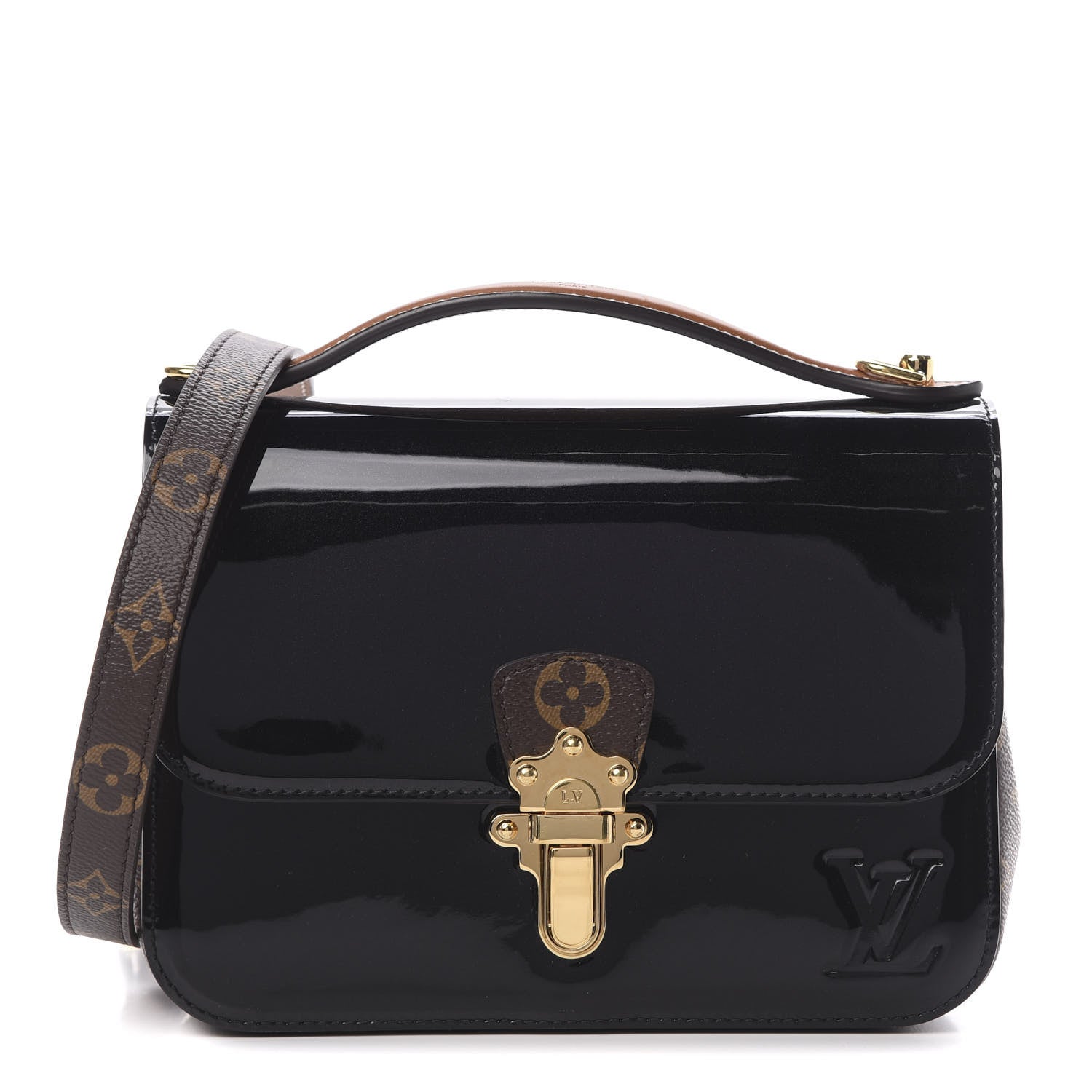 Louis Vuitton Vernis Monogram Cherrywood BB Black 1 of 12