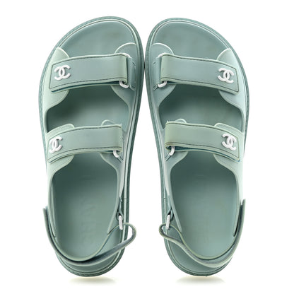 Chanel Rubber CC Dad Sandals 39 Light Blue 2 of 9