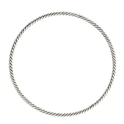 David Yurman Sterling Silver 2.5mm Cable Classics Bangle Bracelet 3 of 4
