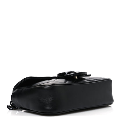 Gucci Calfskin Matelasse Monochrome GG Marmont Chain Belt Bag Black 4 of 11
