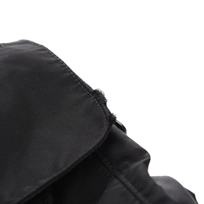 Prada Tessuto Nylon Single Buckle Messenger Bag Black 10 of 12