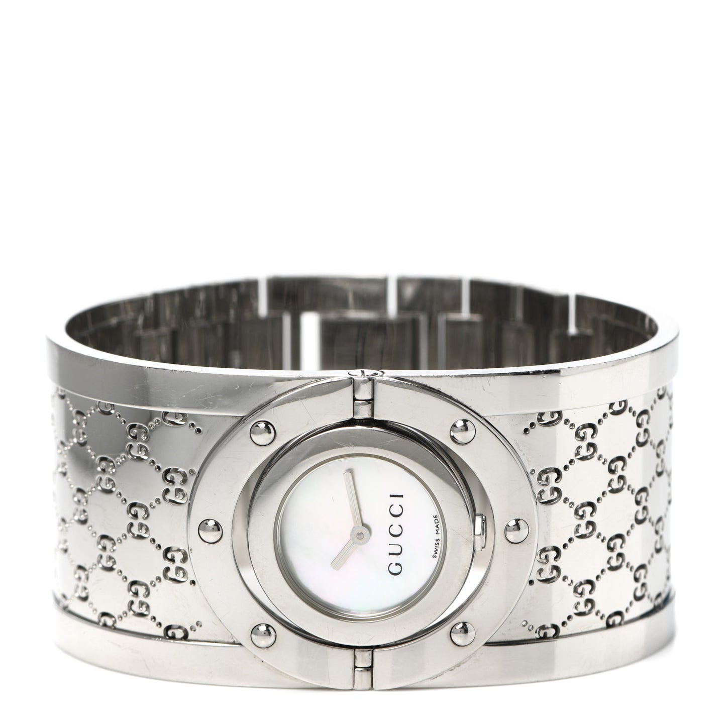 Stainless Steel Mother of Pearl 33mm Twirl Quartz Watch