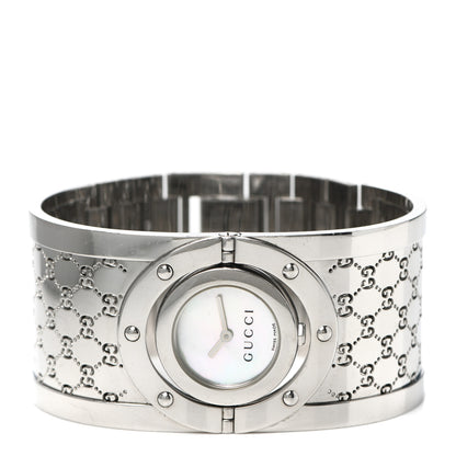 Gucci Stainless Steel Mother of Pearl 33mm Twirl Quartz Watch 2 of 4