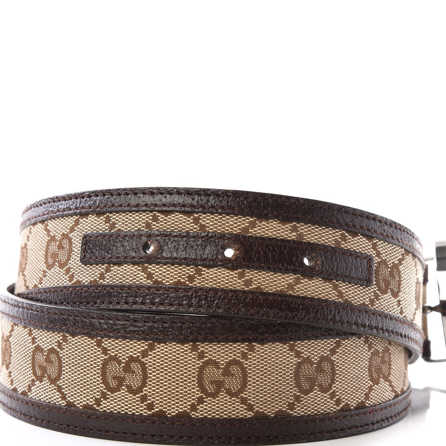 Monogram Interlocking G Belt 85 34 Dark Brown
