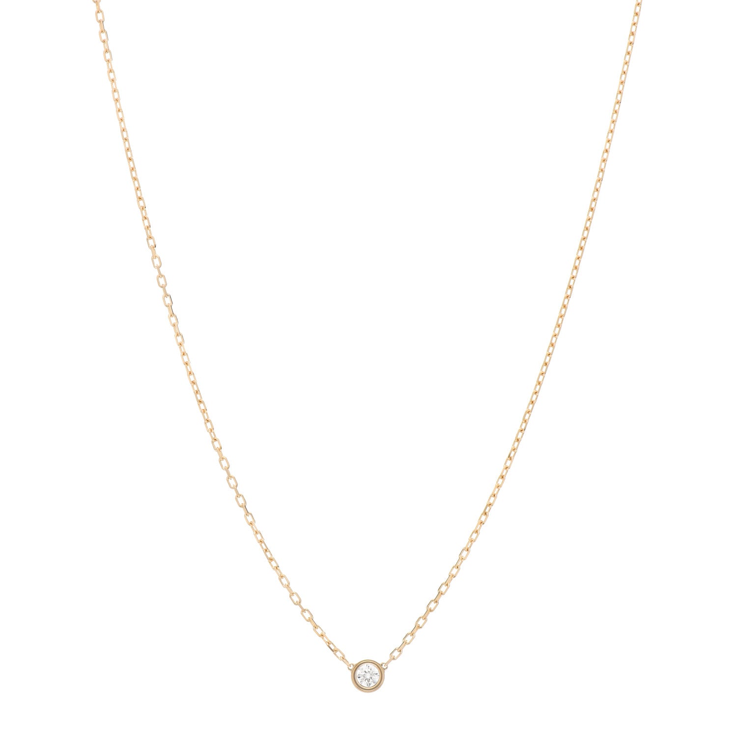 Cartier 18K Yellow Gold Diamond SM D'Amour Pendant Necklace 1 of 5