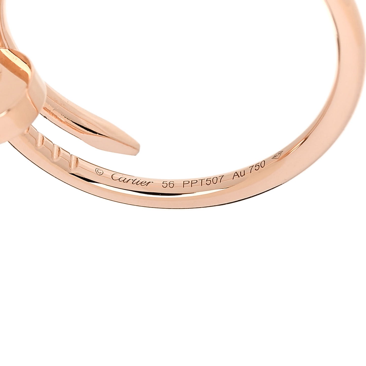18K Pink Gold Small Juste Un Clou Ring 56 7.5