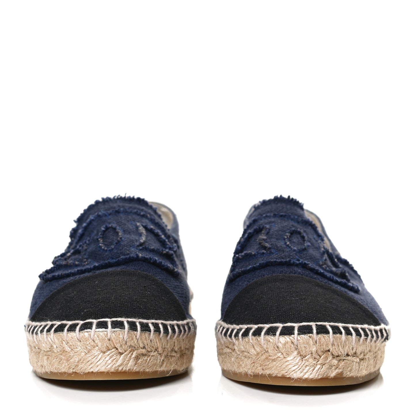Linen CC Espadrilles 40 Blue Black