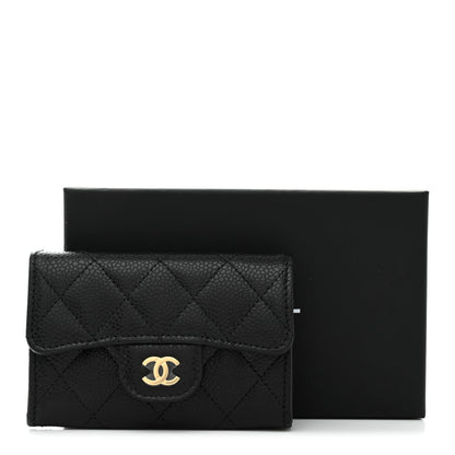 Chanel Caviar Quilted Flap Card Holder Wallet Black 9 of 9