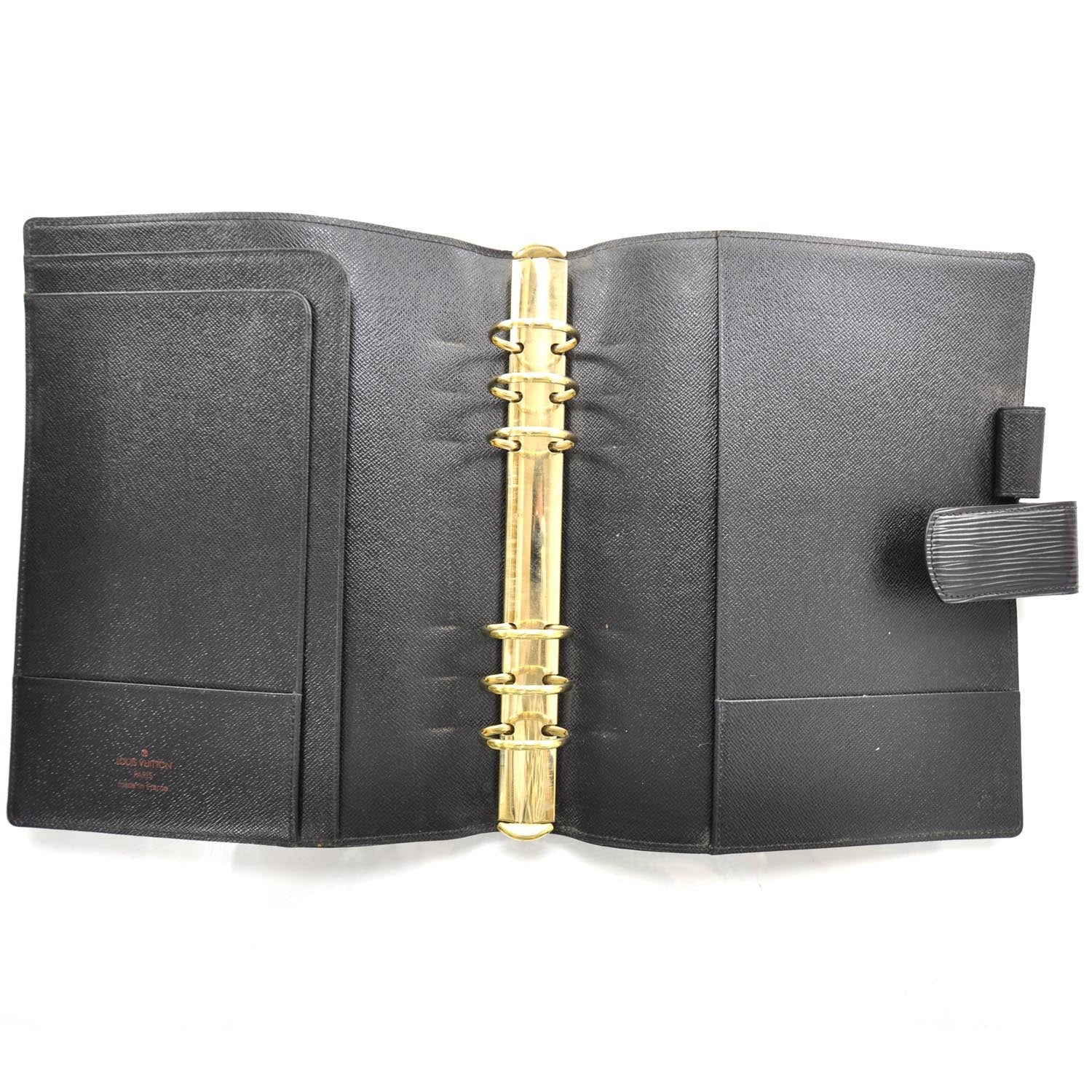 Louis Vuitton Epi Large Ring Agenda Cover Black 5 of 6