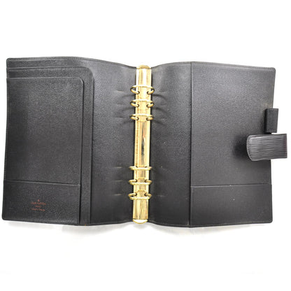 Louis Vuitton Epi Large Ring Agenda Cover Black 5 of 6