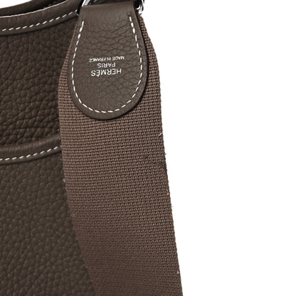Hermes Taurillon Clemence Evelyne III PM Etoupe 11 of 12