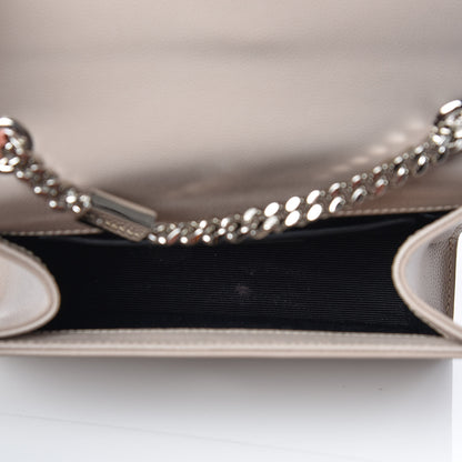 Saint Laurent Grain De Poudre Small Monogram Kate Satchel Nude Powder 7 of 9