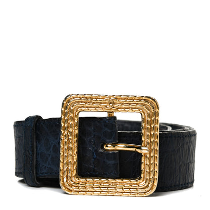 Chanel Crocodile Belt 80 32 Blue 1 of 5